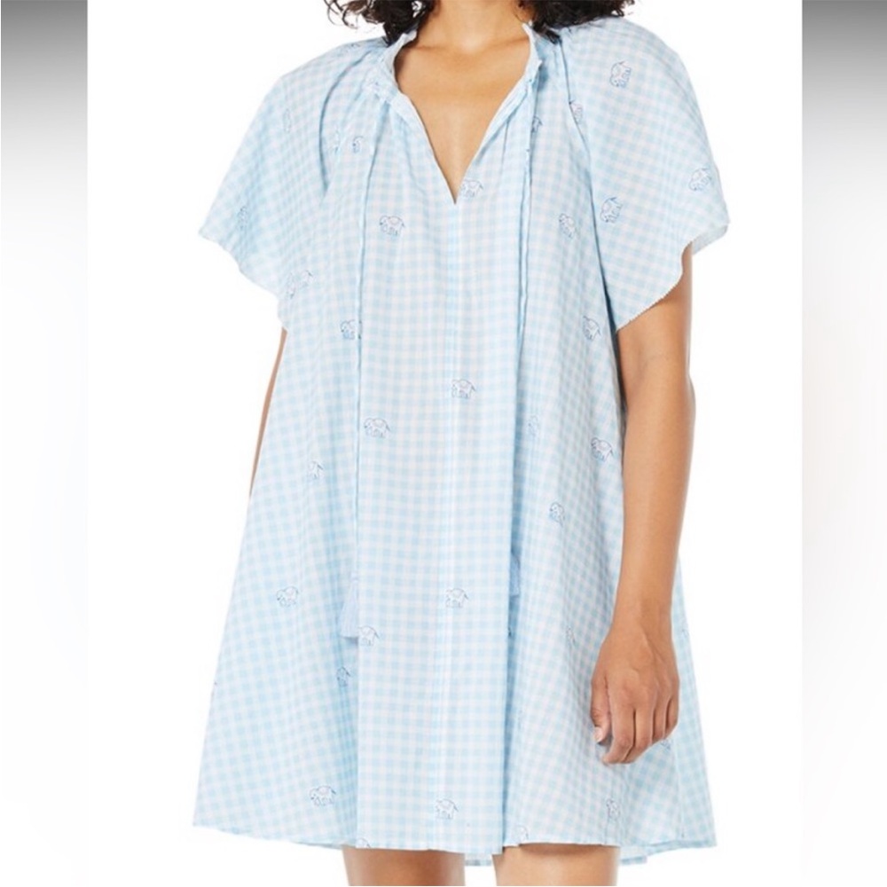 Roller Rabbit Hathi Elephants Gingham Temmy Dress. NWT. Retails $128.